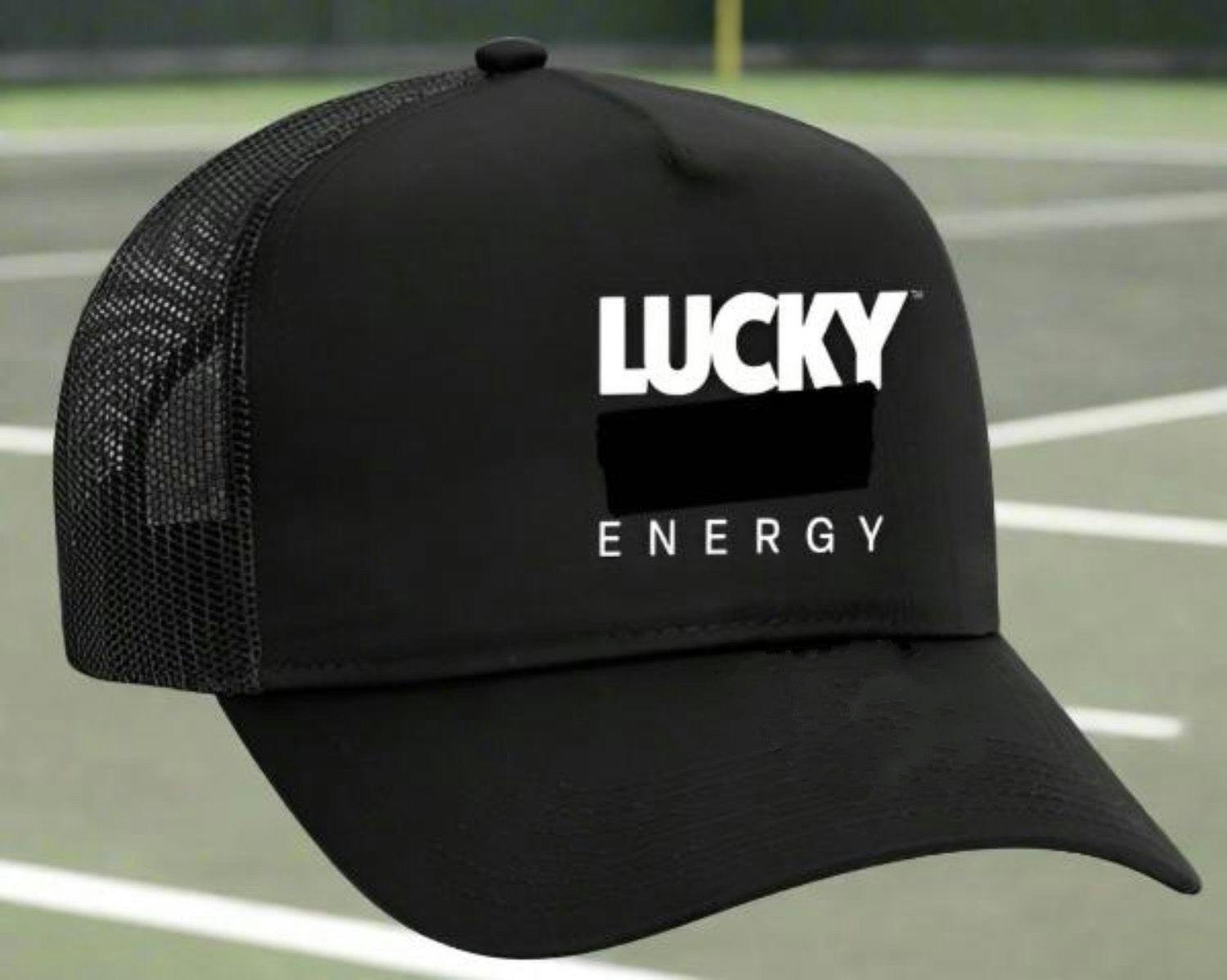 Can with label rendering of THE LUCKY ENERGY US OPEN HAT