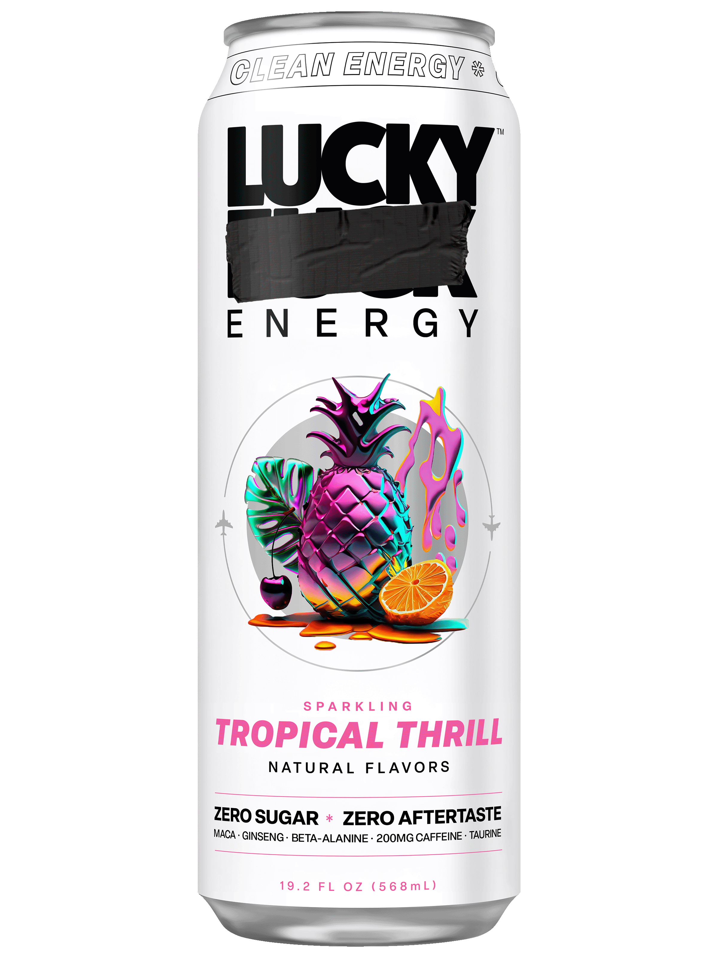 Can with label rendering of Tropical Thrill